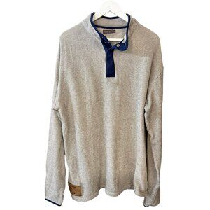 Southern Marsh Textured Quarter Snap Pullover Sweater Men's size XL